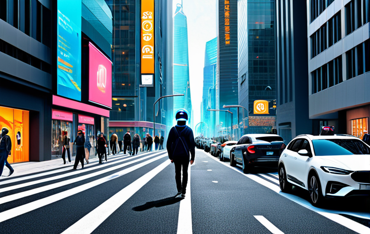네트워크 실무와 클라우드 네트워크 구축 기술 - **5G Cityscape:** A futuristic cityscape with visible 5G network towers, showcasing self-driving car...