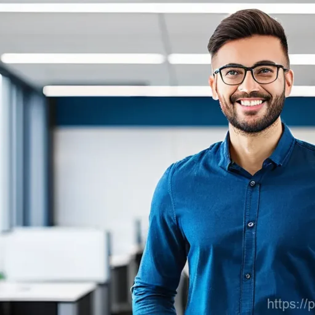 네트워크 자격증 취득 후 연봉 상승 경험담 - **Prompt:** A successful and confident young network engineer, appearing to be in their late 20s to ...