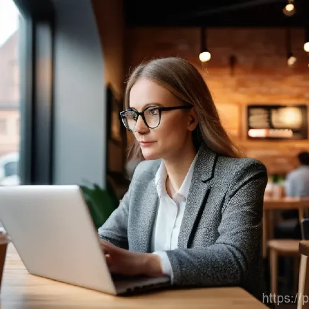 네트워크 실무에서 자주 사용하는 VPN 설정 사례 - **Prompt:** A Polish female entrepreneur in her late 30s, dressed in smart casual business attire, s...
