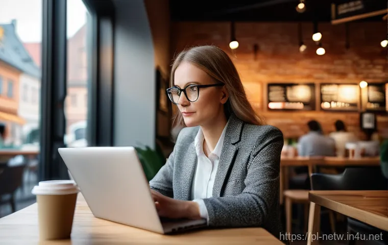 네트워크 실무에서 자주 사용하는 VPN 설정 사례 - **Prompt:** A Polish female entrepreneur in her late 30s, dressed in smart casual business attire, s...